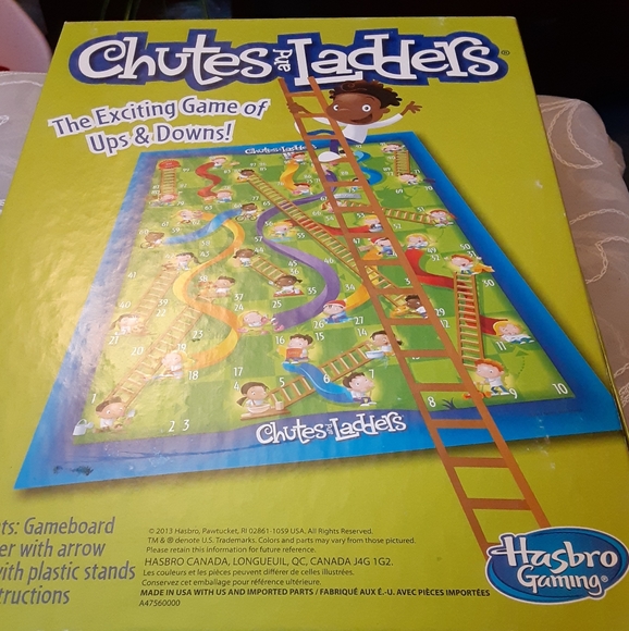 Chutes and Ladders Game Ages 3+ Hasbro - Picture 2 of 9